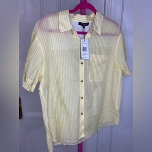Lafayette 148 New York Sunglow multi Striped Button Down Shirt